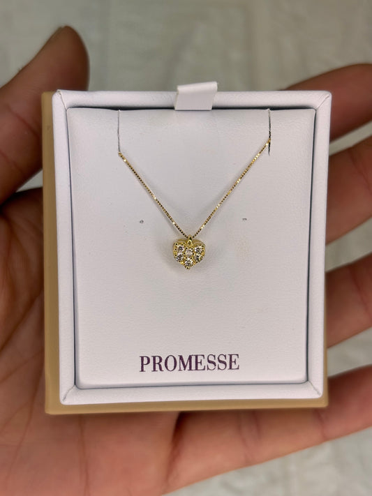 Collana Punto Luce Cuore Magic Oro giallo Promesse Gioielli