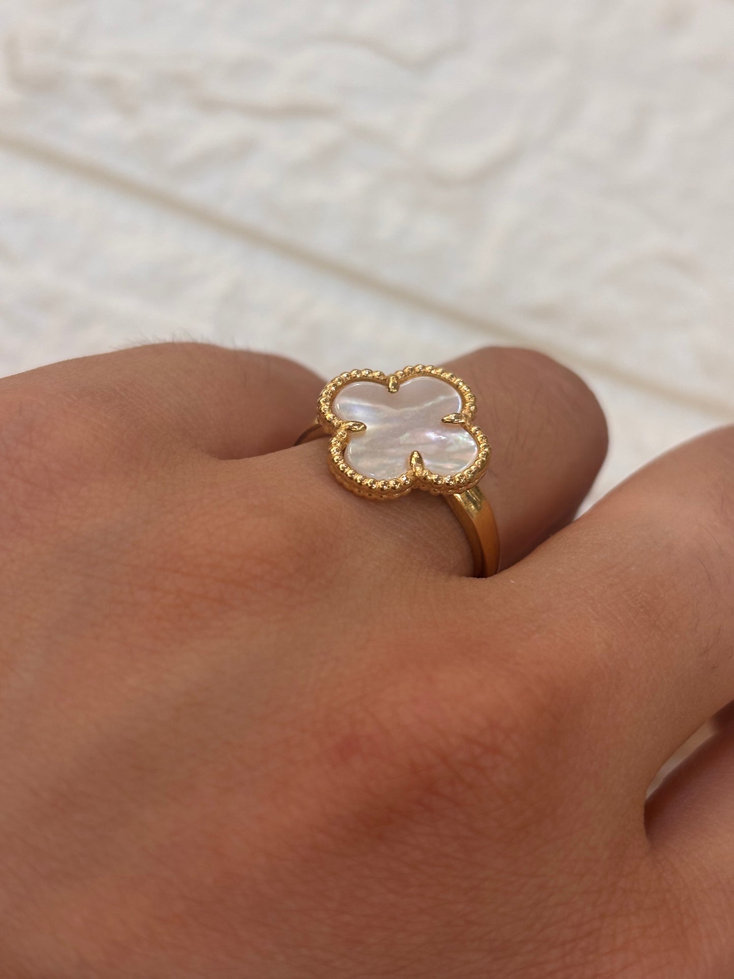 Anello Quadrifoglio in Oro Giallo 18 Carati