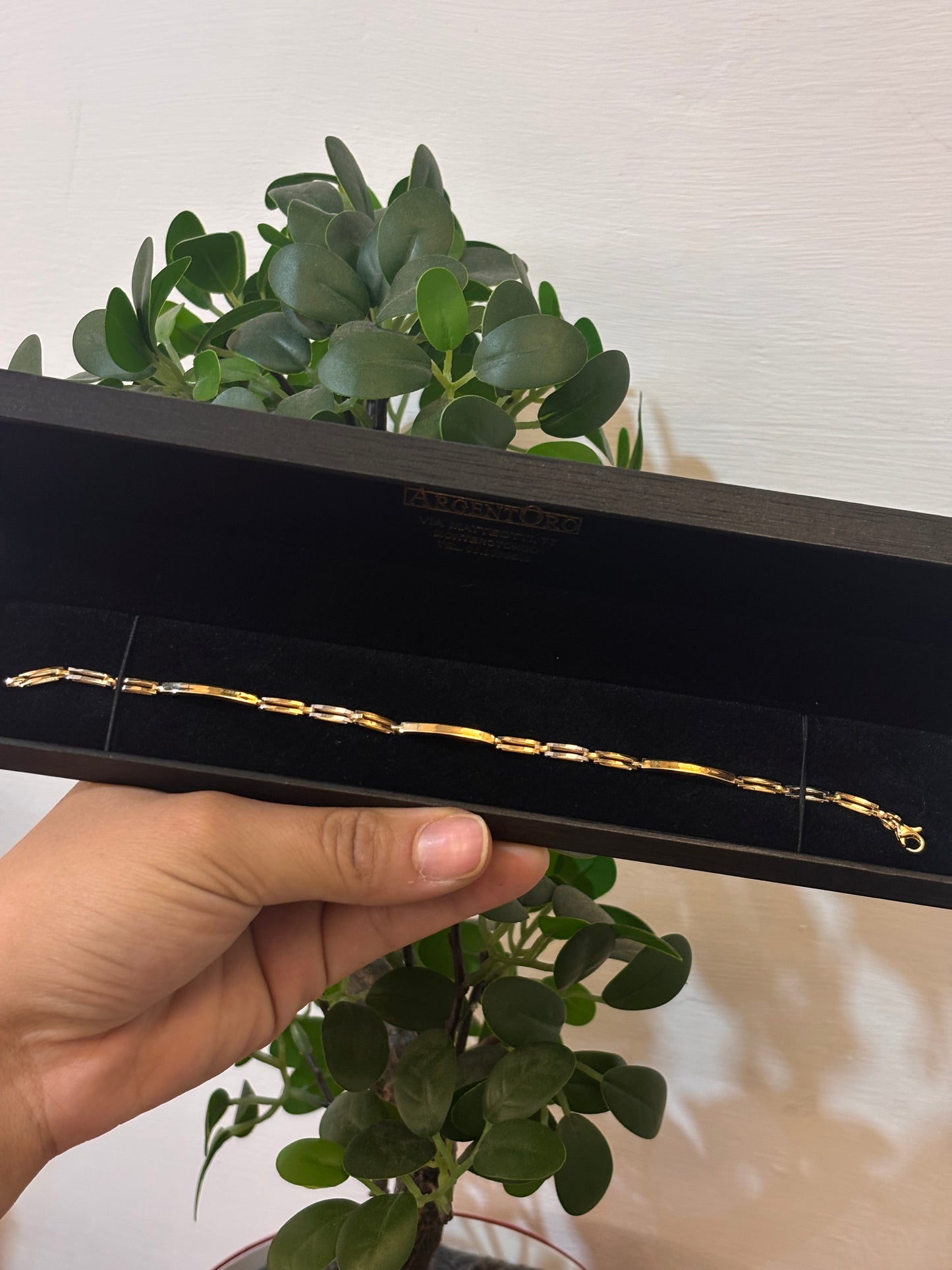 Bracciale Uomo con Targhette Oro Giallo 18 carati