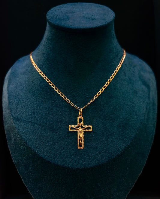 Collana Crocifisso Oro Giallo 18 Carati