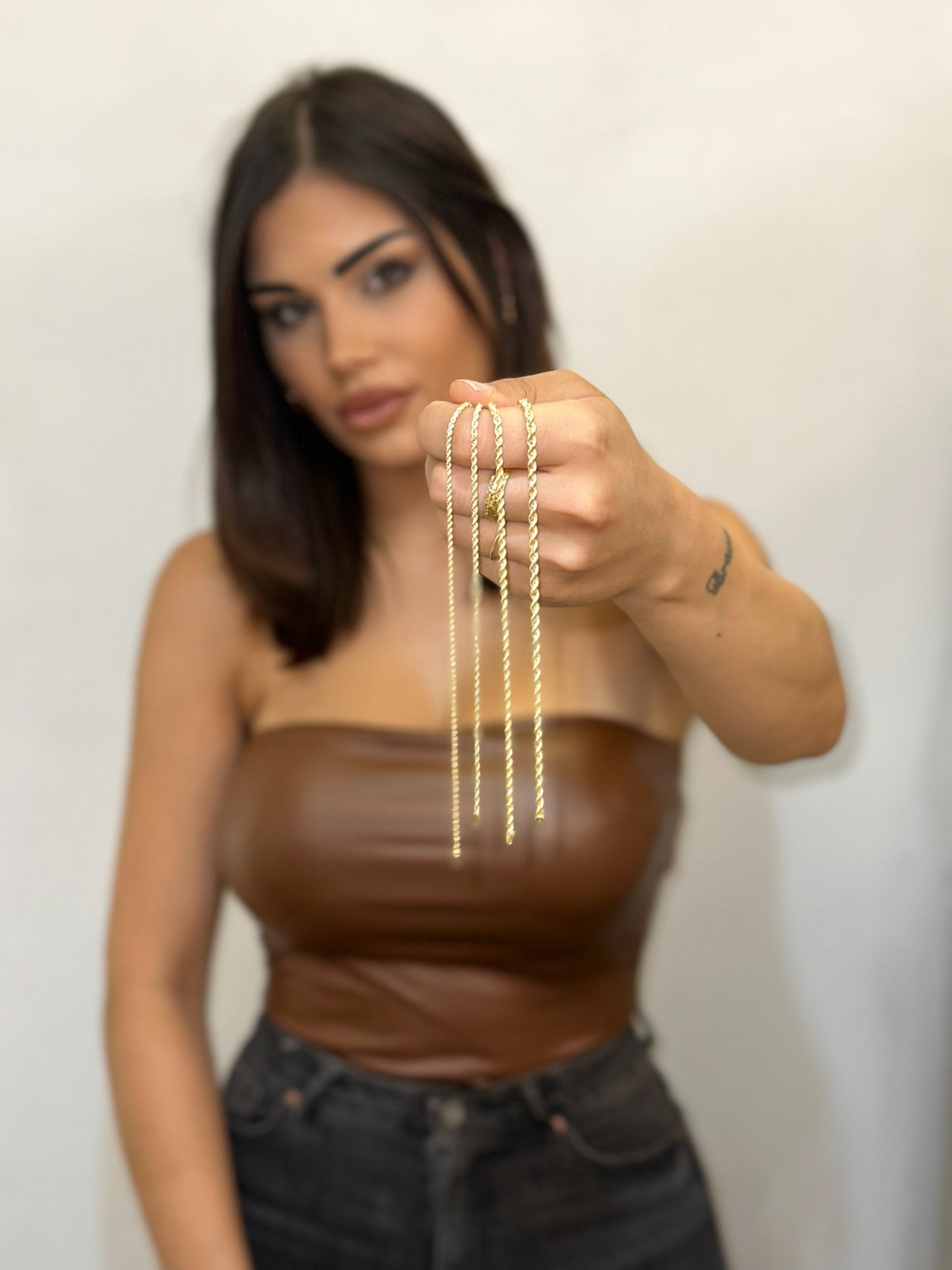 Bracciale Corda Oro Giallo 18 Carati