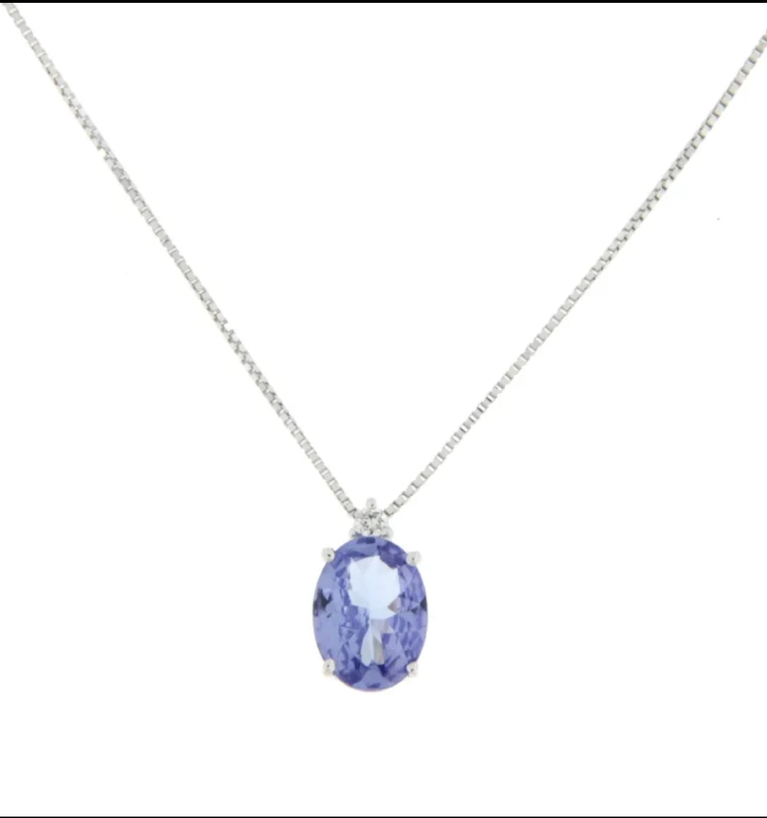 COLLANA TANZANITE E DIAMANTE  PROMESSE GIOIELLI COV75TANZ