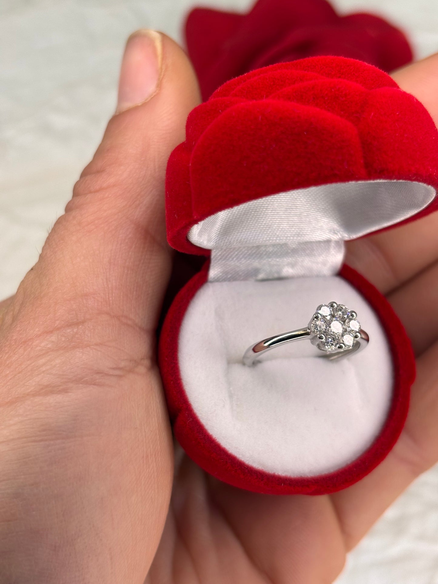 Anello Solitario Fiore Magic in Argento 925