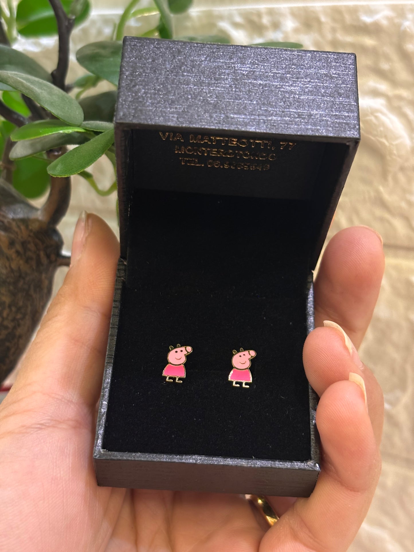 Orecchini Bimba Oro 18 carati Peppa Pig