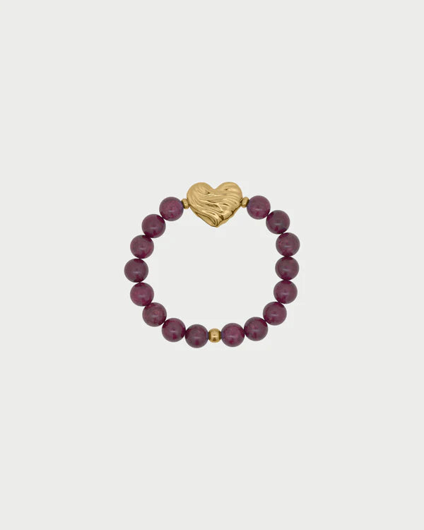 RUE DES MILLE
Bracciale Giada Burgundy Cuore Bold collezione BOLDHEART BR-033M3AU BR-033M2AU