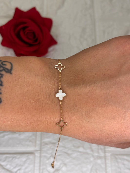 Bracciale Quadrifoglio Oro Giallo 18 Carati