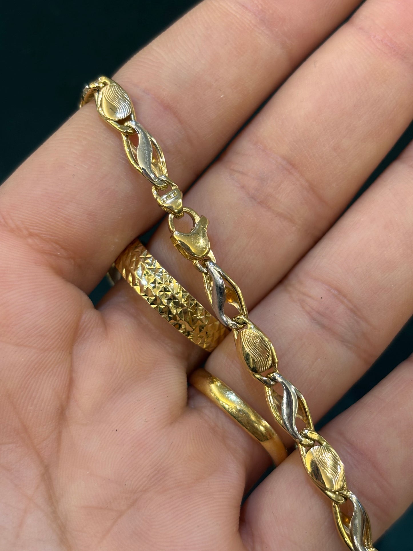 Collana Uomo Oro giallo e Bianco 18 Carati