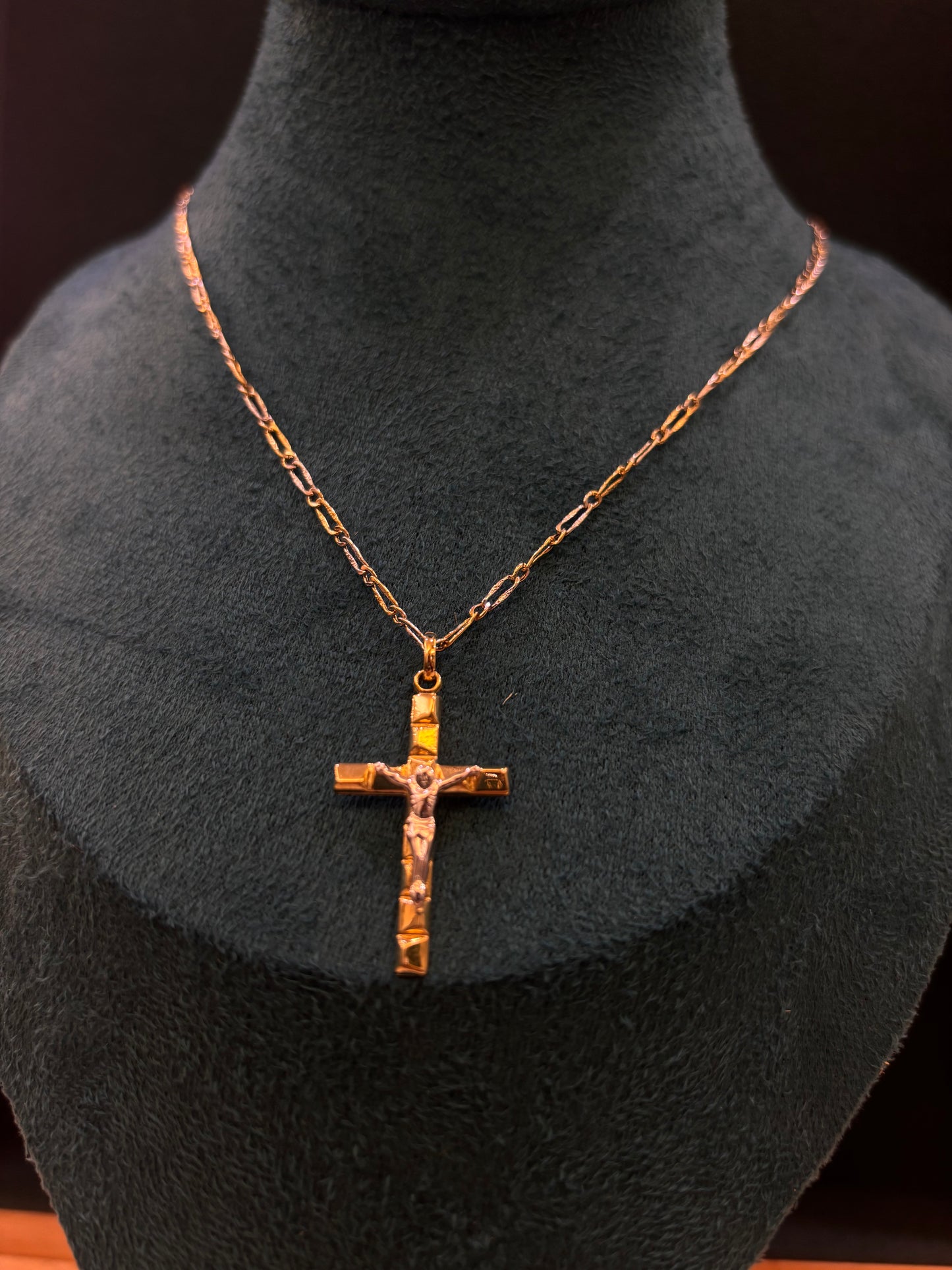 Collana Crocifisso Oro Giallo 18 Carati