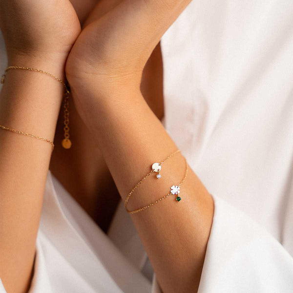 RUE DES MILLE Bracciale mini disco e punto luce collezione ESSENCE BRZ-024TDAU