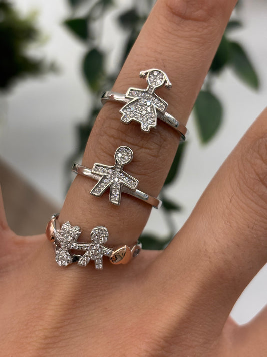 Anello Baby Argento e zirconi