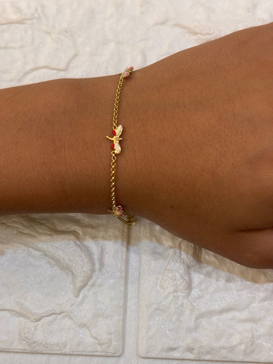 Bracciale Bimba libellule oro 18 carati