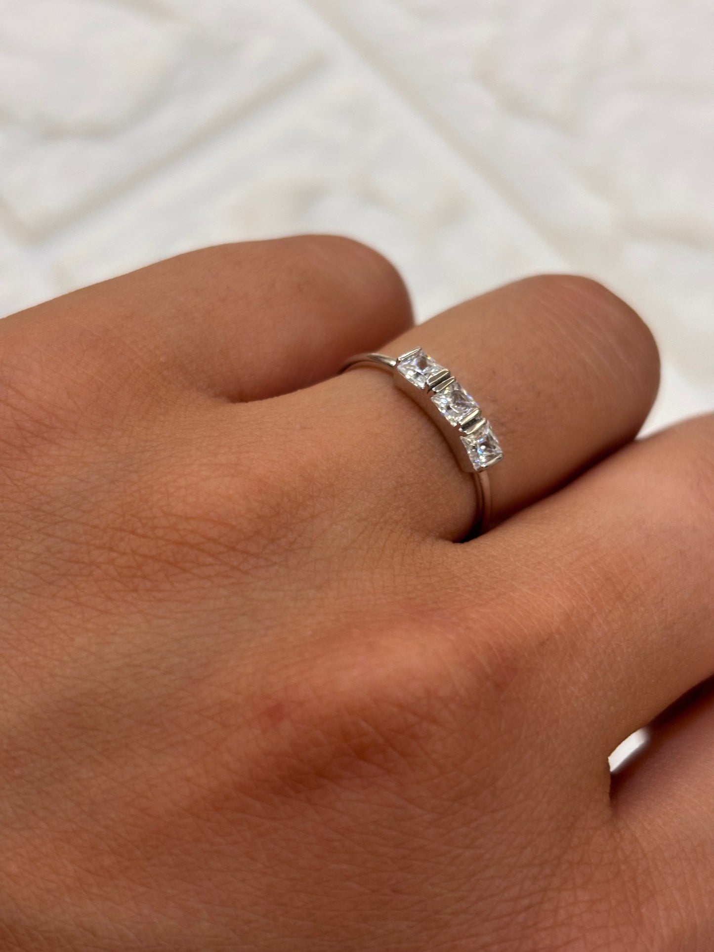 Anello Trilogy Oro Bianco 18 Carati