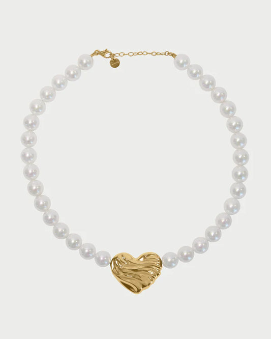 RUE DES MILLE 
Girocollo Perle Cuore Bold collezione BOLDHEART  GR-033M1AU GR-033M1RH