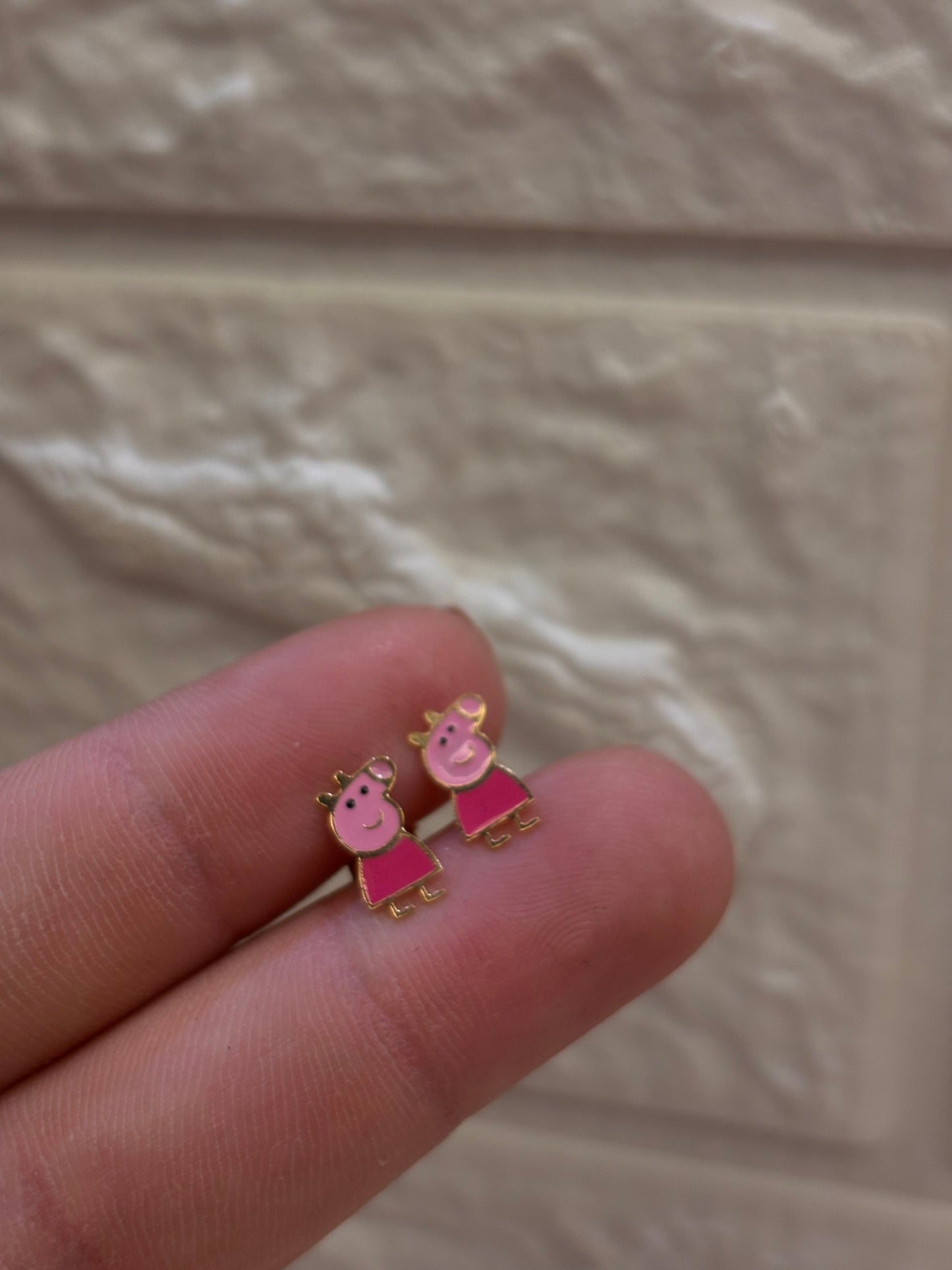 Orecchini Bimba Oro 18 carati Peppa Pig