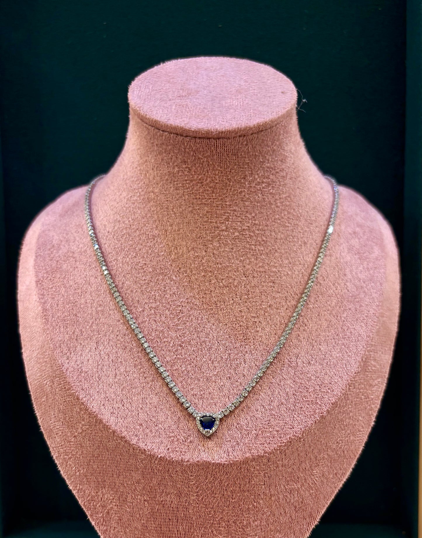 Collana tennis con cuore