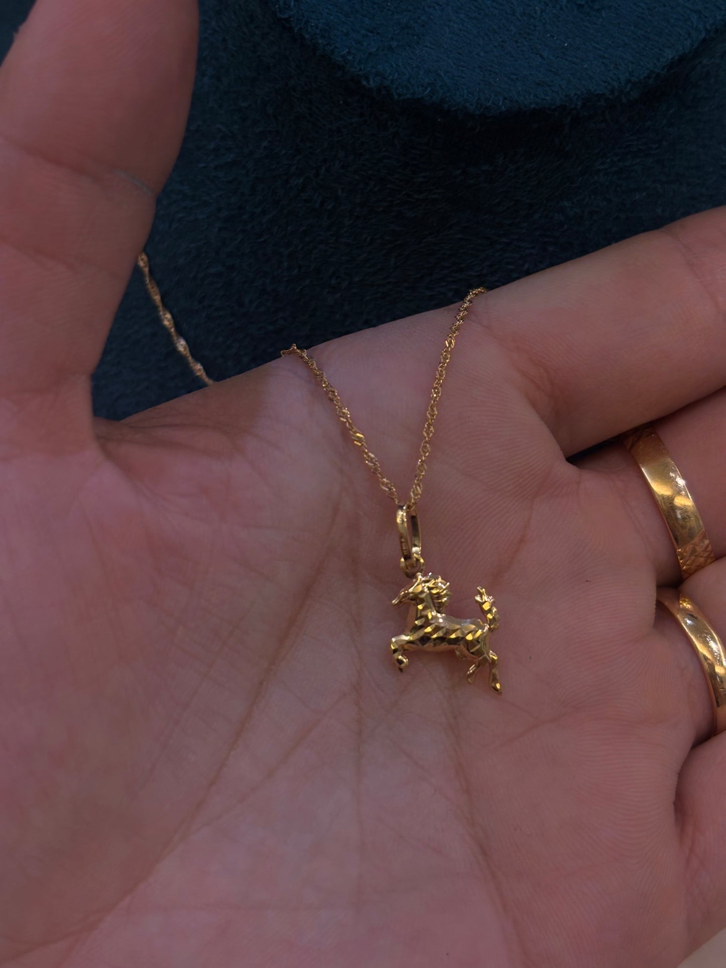 Collana Cavallo Oro Giallo 18 Carati