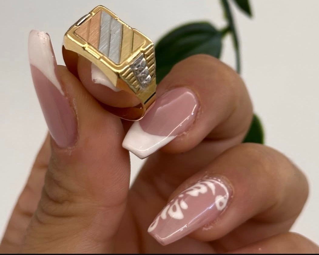 Anello Uomo tre colori Oro 18 Carati