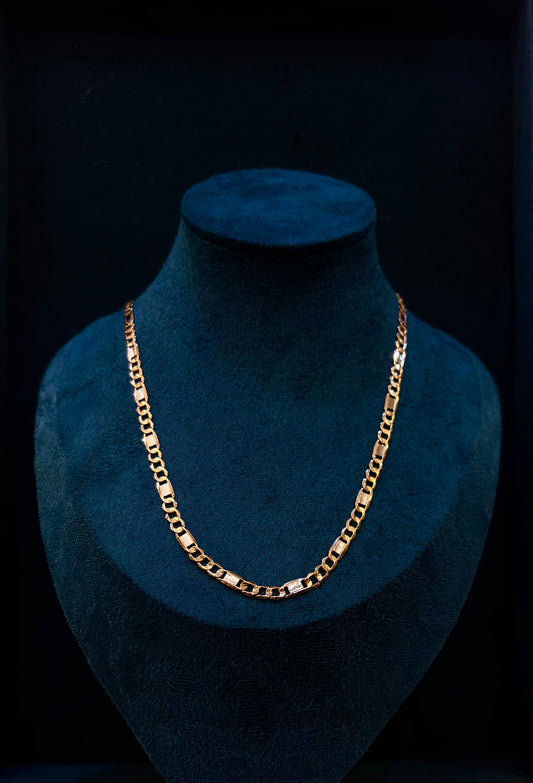 Collana Uomo Oro Giallo e Bianco 18 Carati