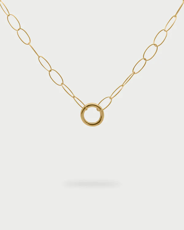 RUE DES MILLE Collana Lunga Base Maglie ovali anello cerchio collezione CHARMBAR CB-CL02