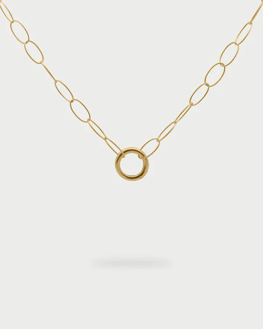RUE DES MILLE Collana Lunga Base Maglie ovali anello cerchio collezione CHARMBAR CB-CL02