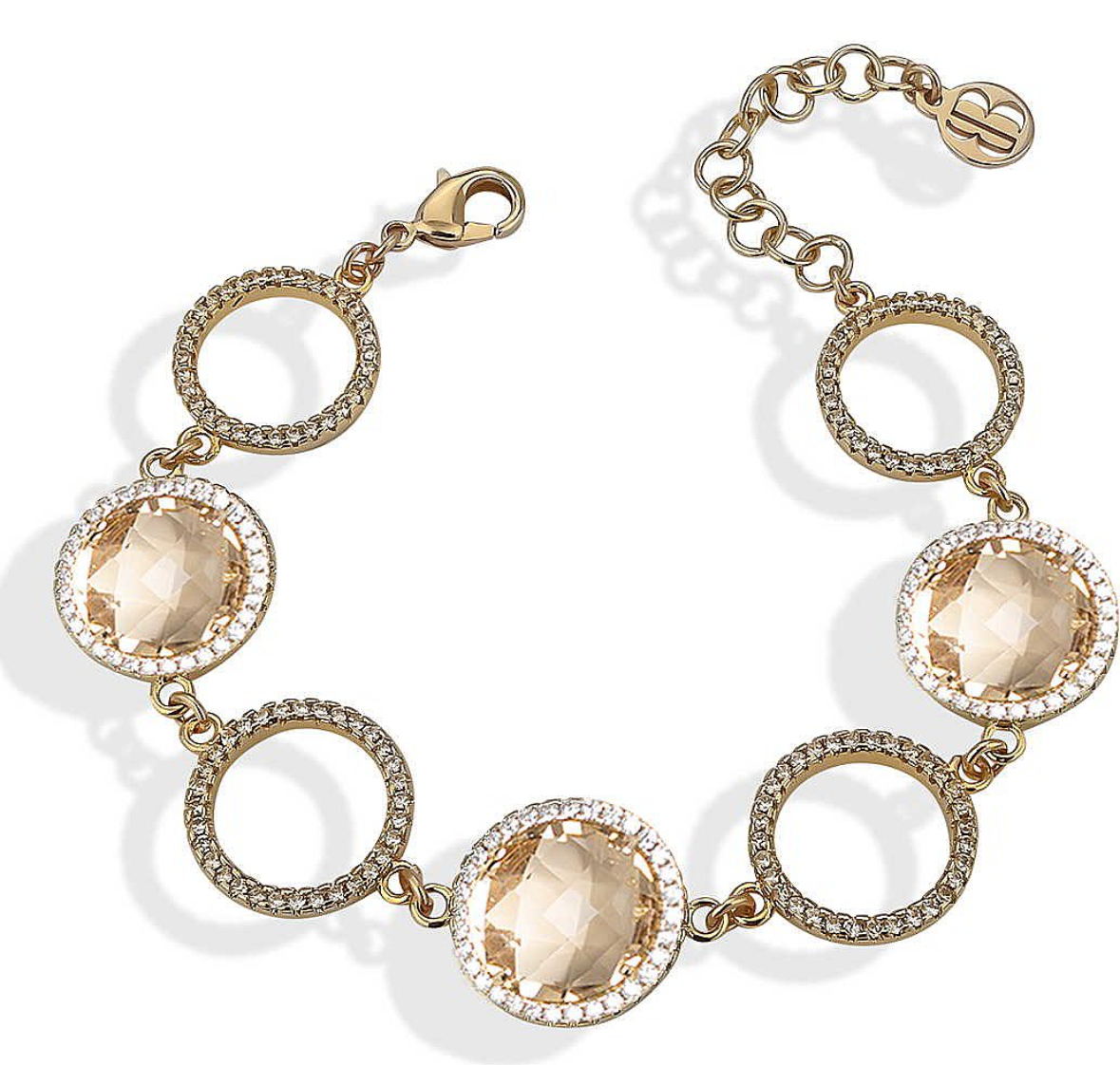 Bracciale con cristalli  e
zirconi