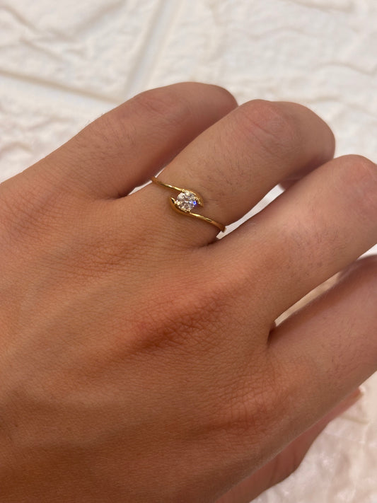 Anello Solitario Oro Giallo 18 Carati