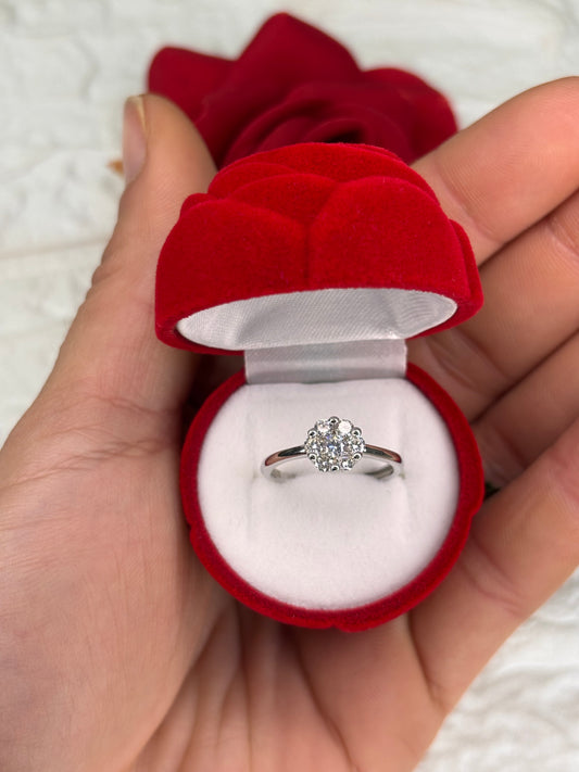 Anello Solitario Fiore Magic in Argento 925