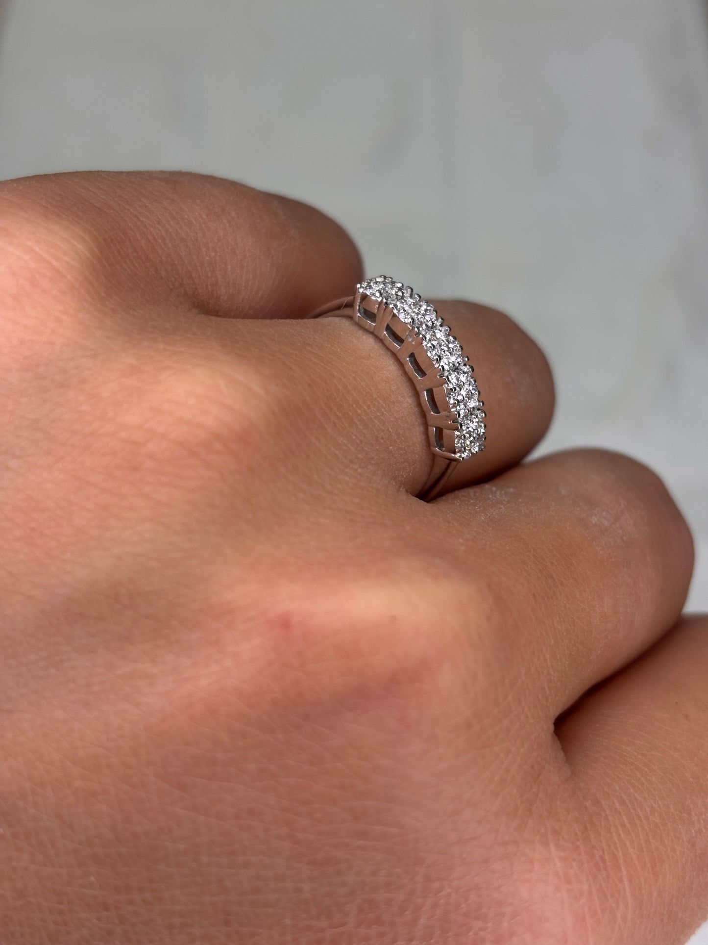 Anello Veretta Magic Promesse Gioielli Oro Bianco e Diamanti