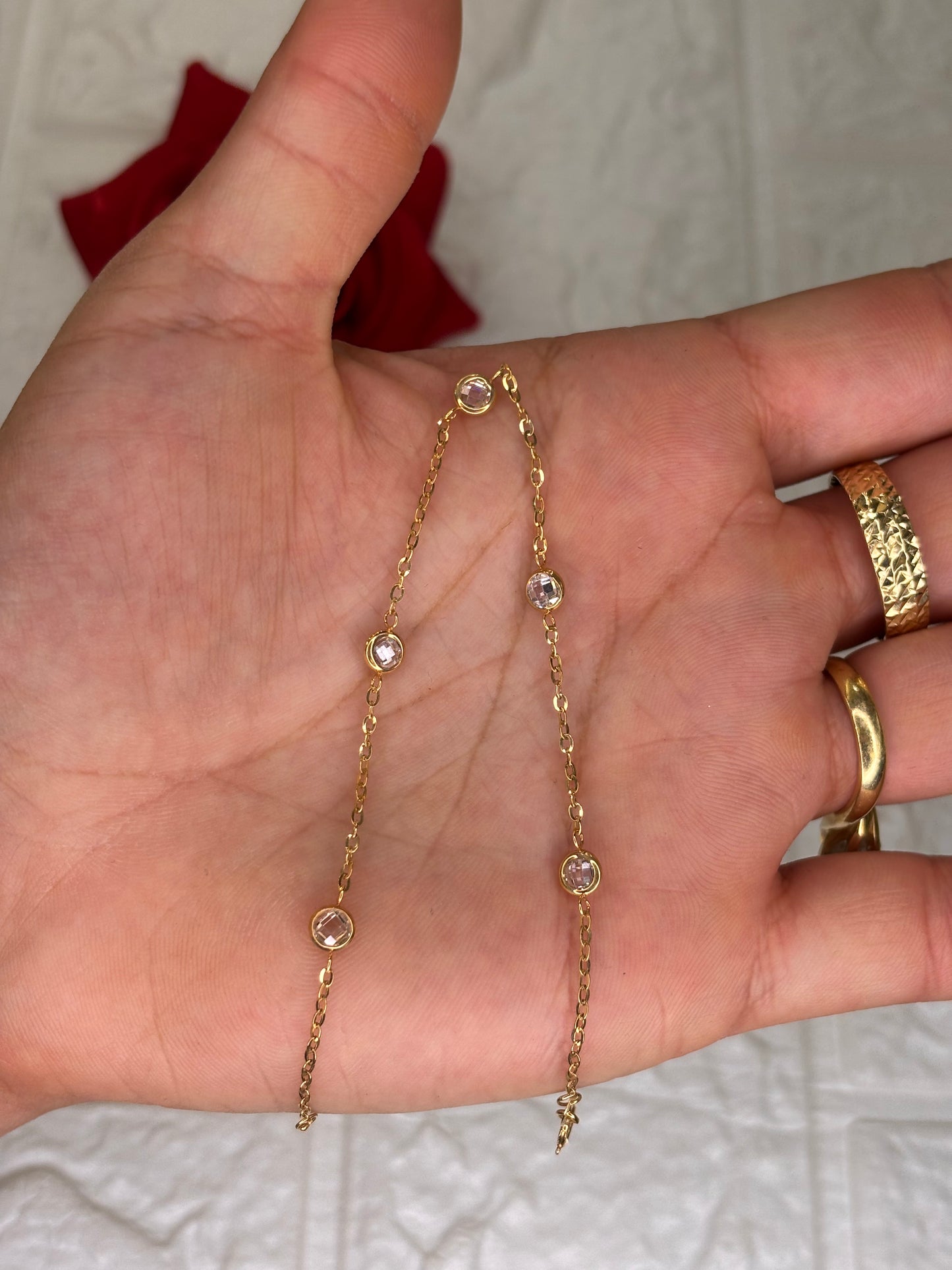 Bracciale con Zirconi Oro Giallo 18 Carati