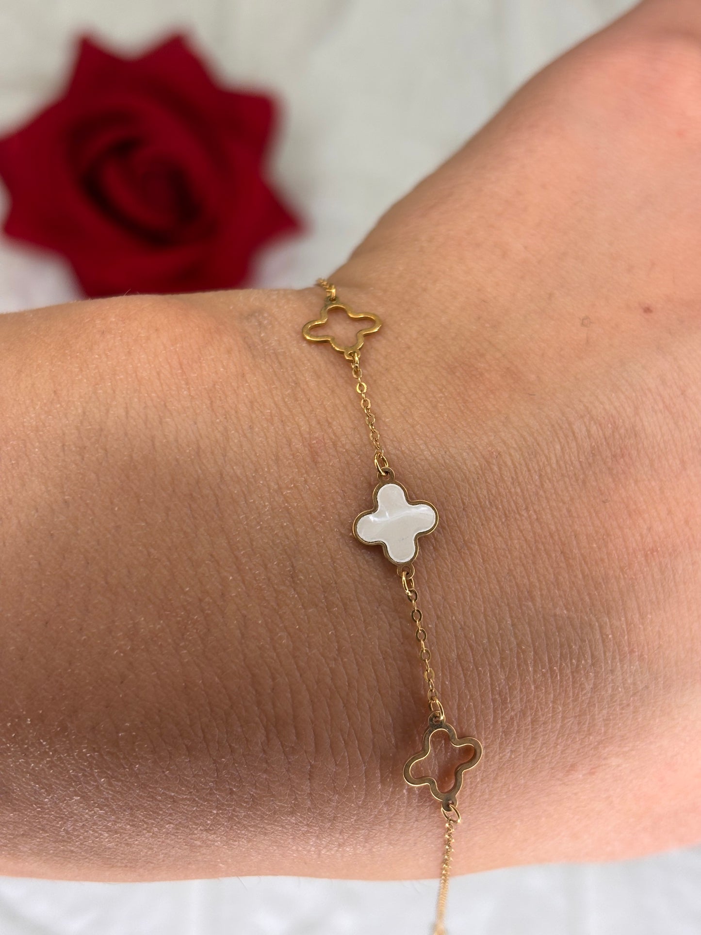 Bracciale Quadrifoglio Oro Giallo 18 Carati