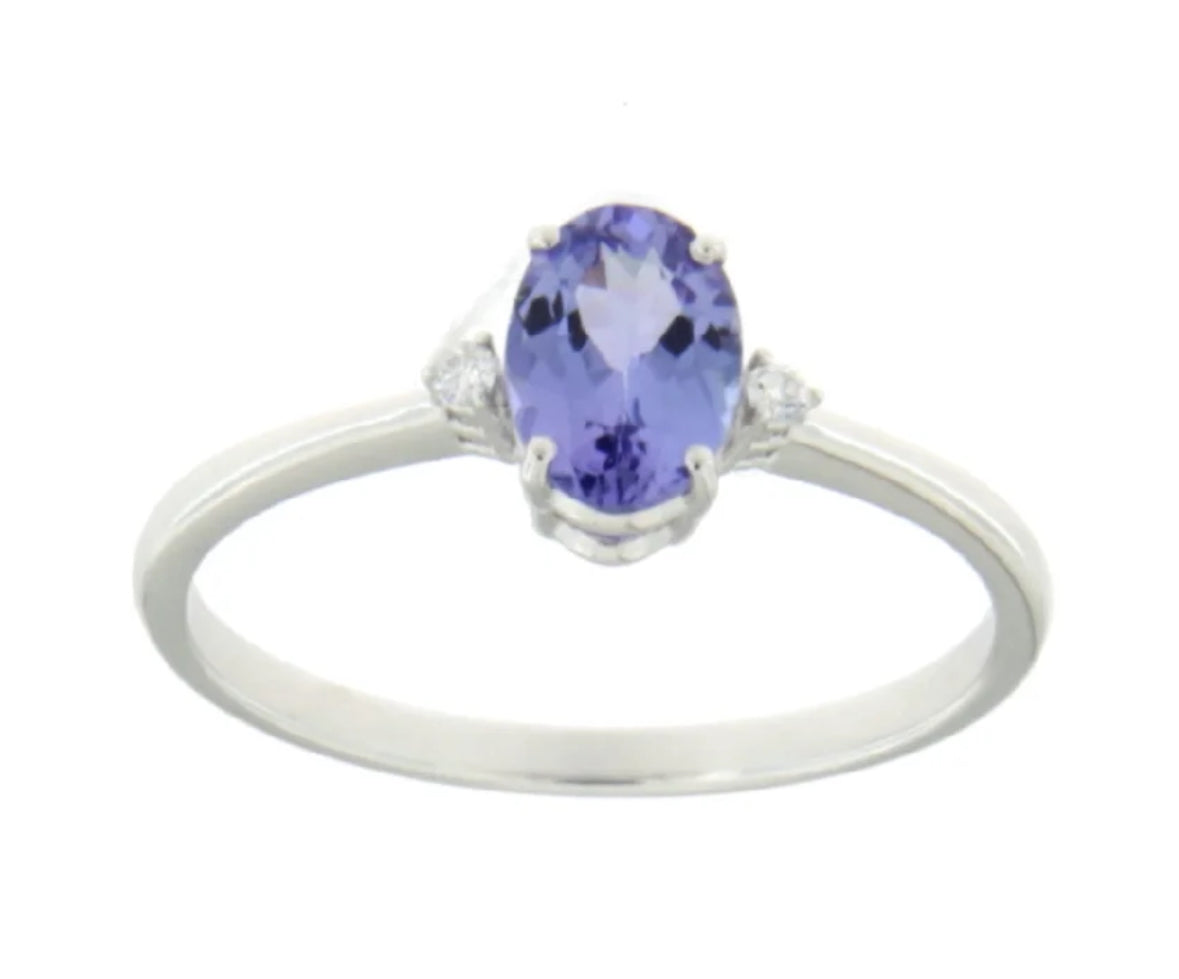 Anello Tanzanite e Diamanti  PROMESSE GIOIELLI AOV75TAN